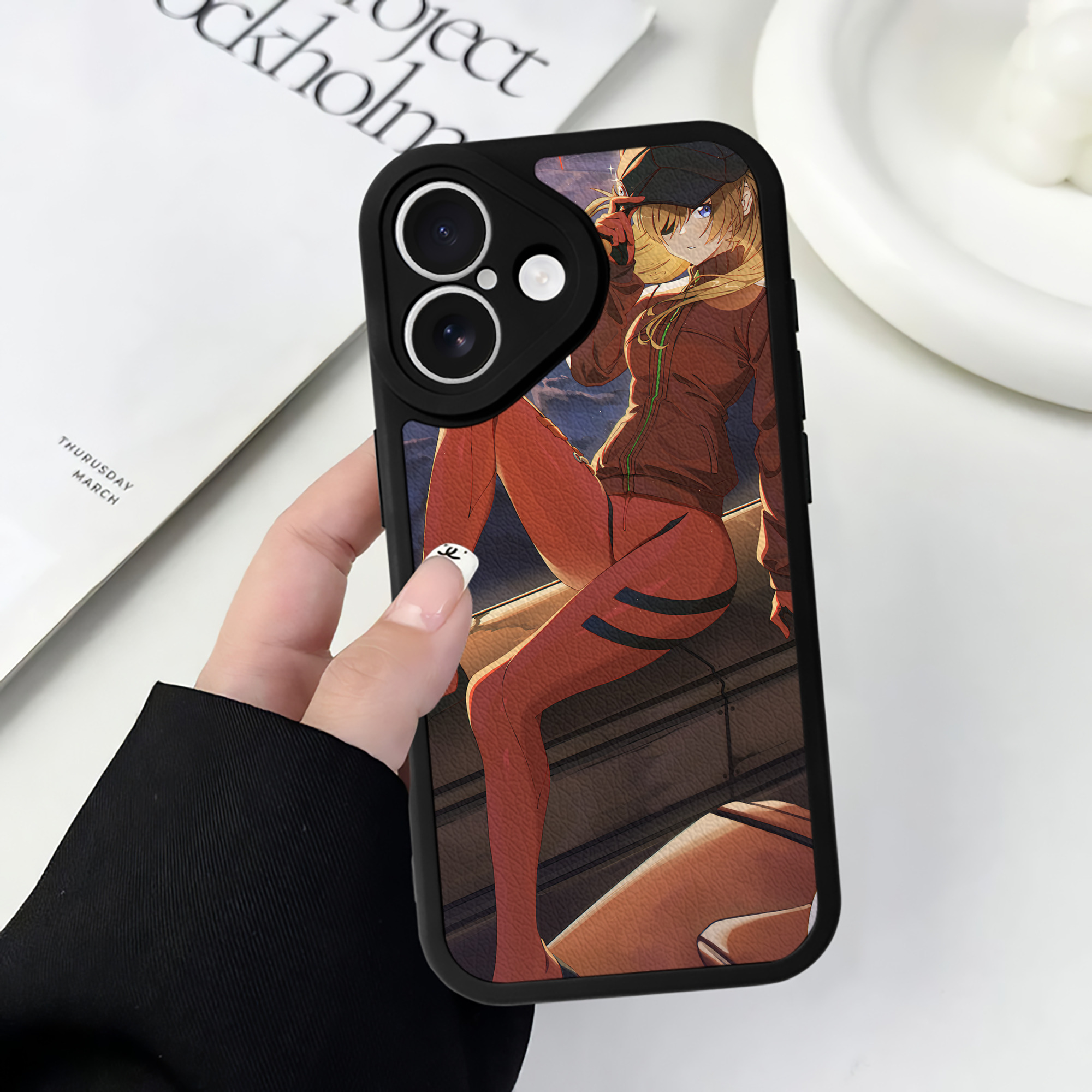 （画像用） EVA 新世紀エヴァンゲリオン 【iPhone 16シリーズ対応】シリコンスマホケース（レザー調） 材質：シリコン